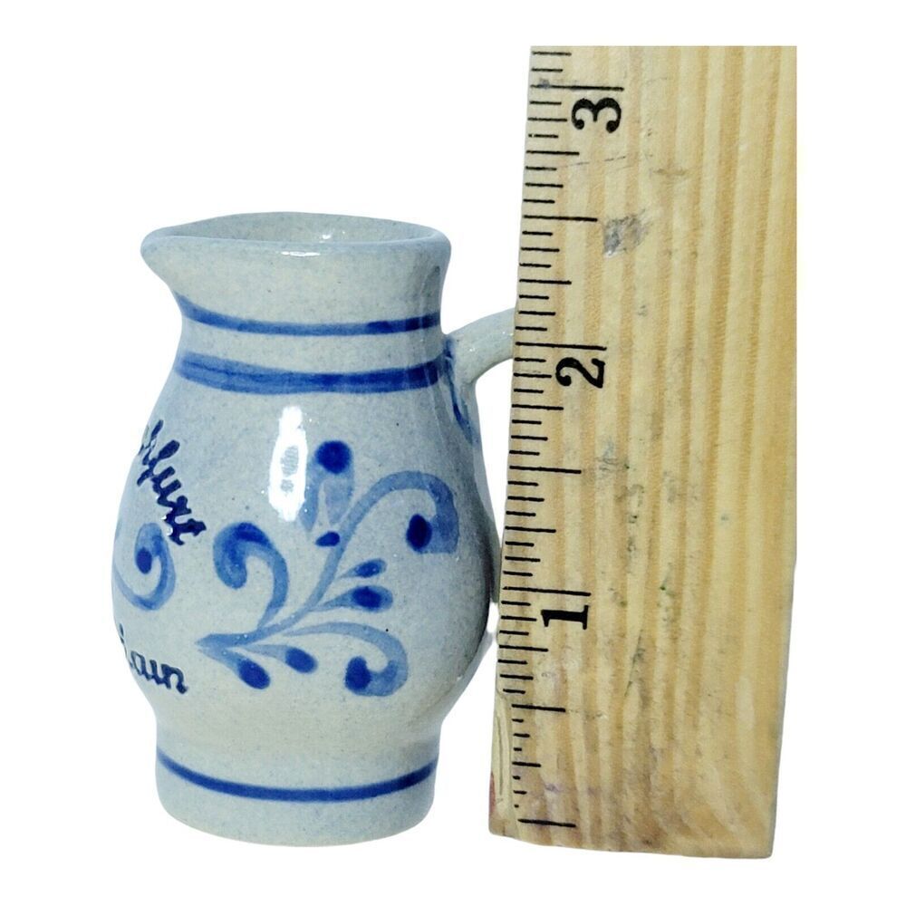Vintage Mini Salt Glazed Pitcher mini Frankfurt Am Main 2.5" Tall - Picture 9 of 9